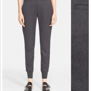 Vince. Rib cuff wool blend jogger pants dark gray size 4